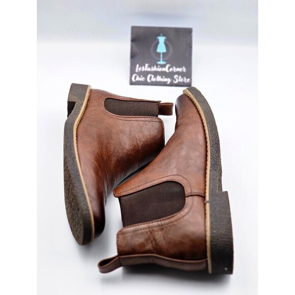 Deer Stags Men's Brown Vegan Leather Rockland Chelsea Boots Size 8M 2163 - Picture 13 of 16